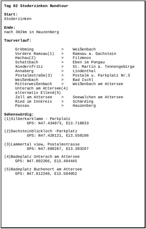 Info zu Tag 2